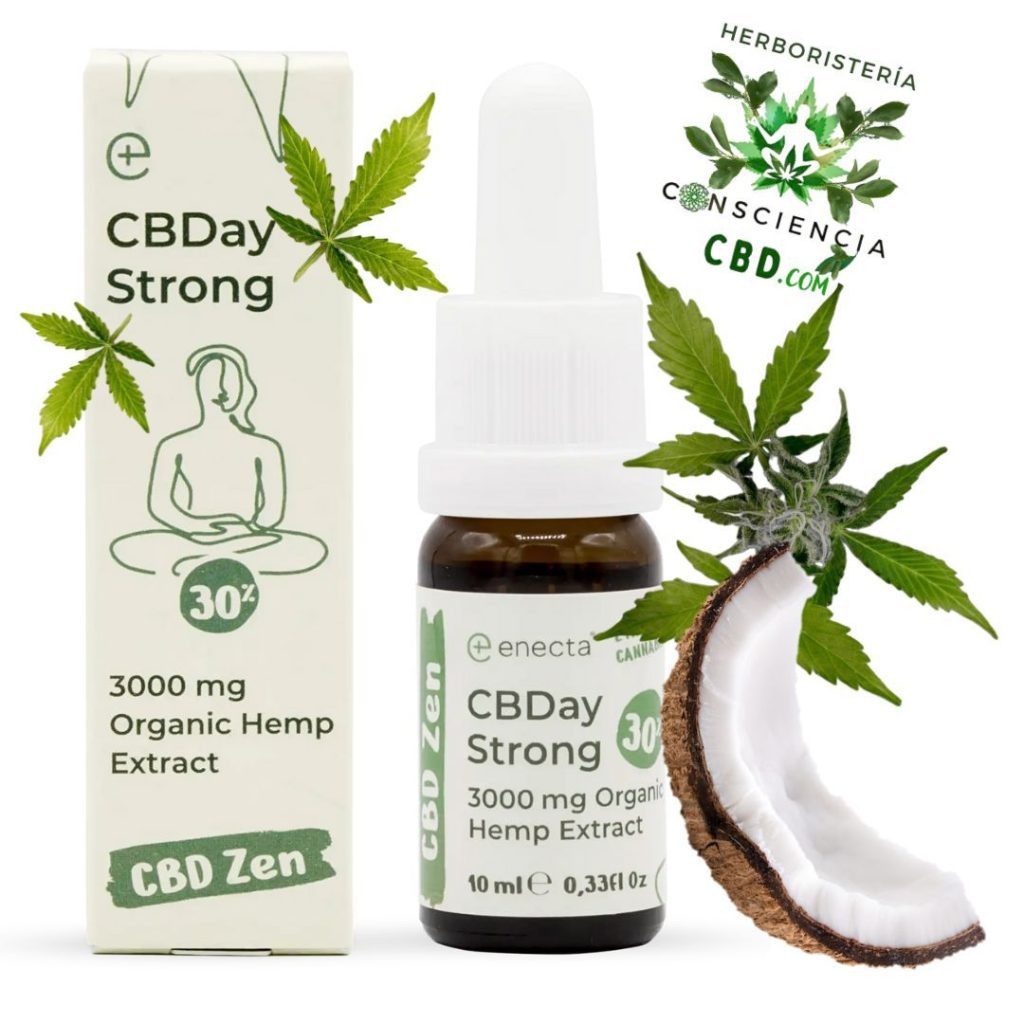 Con frasco y caja Aceite CBD Zen 30% intensidad máxima Full Spectrum con Coco MCT Ansiedad, Antiestrés, Pánico