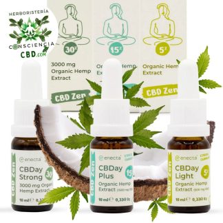 Aceites CBD Zen de Coco Full Spectrum con 5%, 15% y 30% Antiestrés para el día a dia