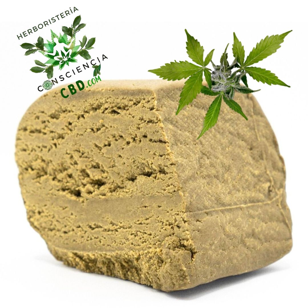 Detalle de la Resina Cremosa del Hash CBD Rubio Libanés con 43% en Consciencia CBD